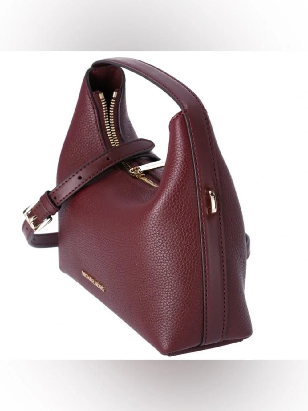 Michael Kors Ember Messenger Top Handle Crossbody Bag Oxblood Leather NWT